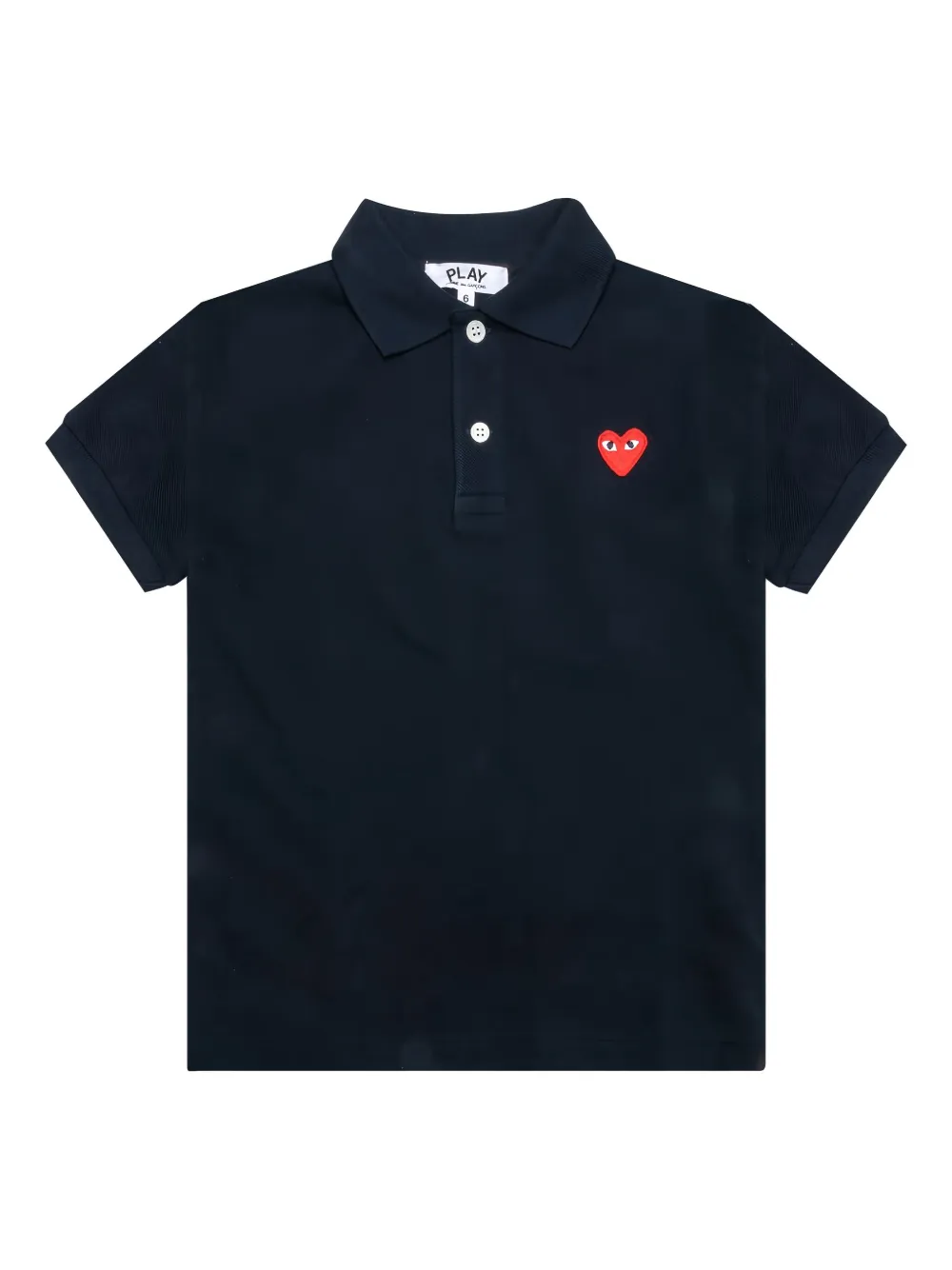 Comme Des Garçons Play Kids heart-logo polo shirt | Blue | Image 1
