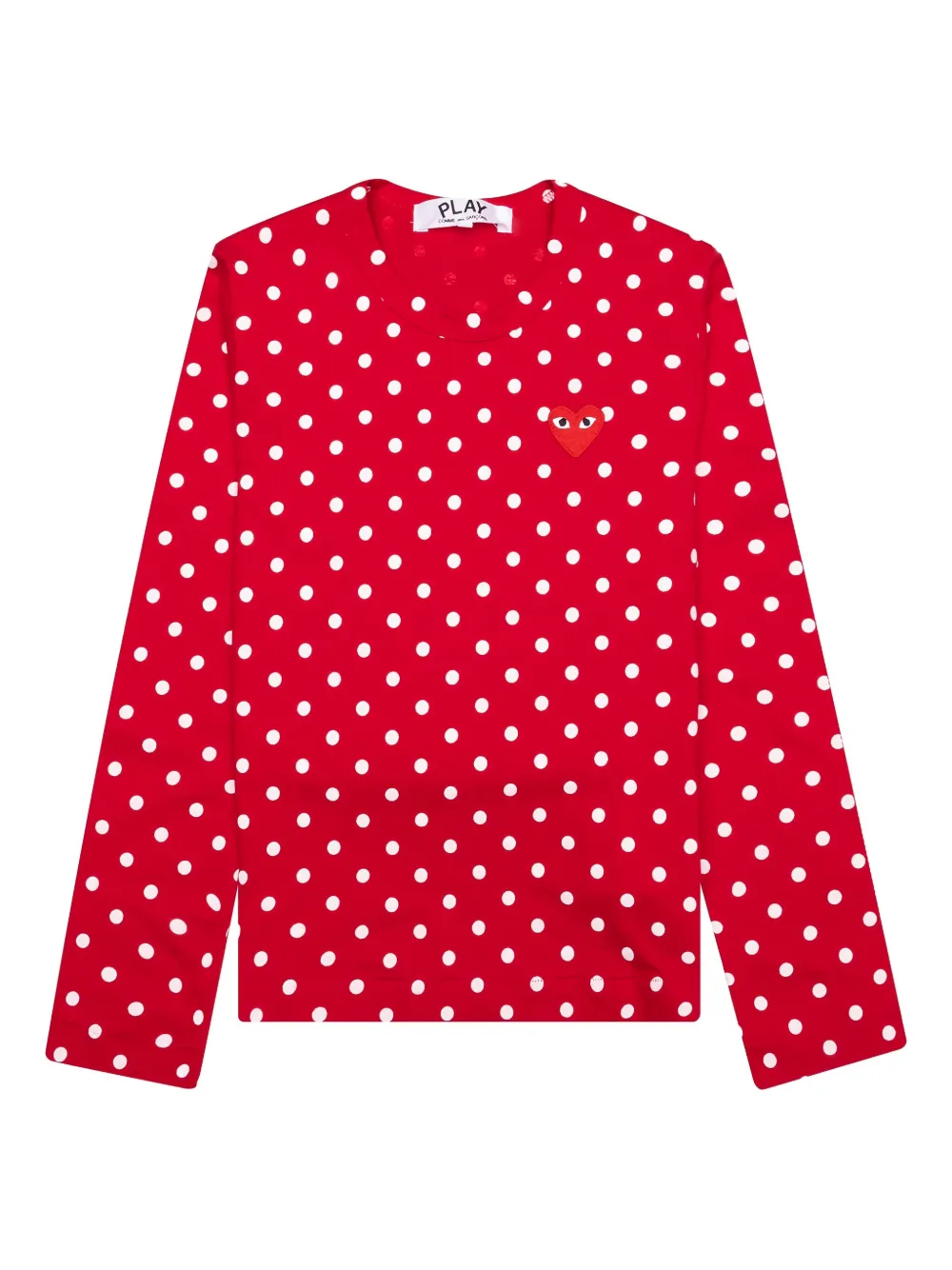 Comme Des Garçons Play polka-dot heart-logo T-shirt | Red | Image 1