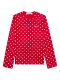 Comme Des Garçons Play polka-dot heart-logo T-shirt - Red