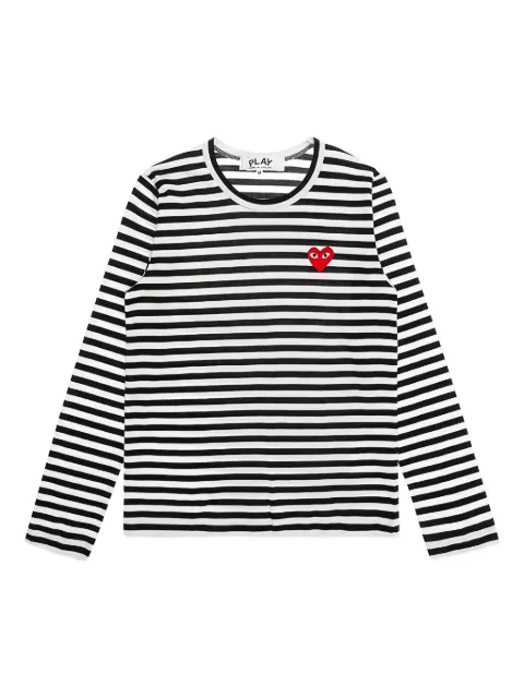 Comme Des Garçons Play Big Heart striped T-shirt 