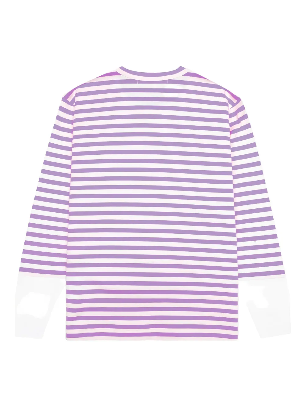 Comme Des Garçons Play Striped Logo-patch T-shirt In Multi