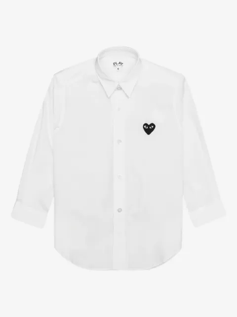 Comme Des Garçons Play Kids heart-embroidered shirt