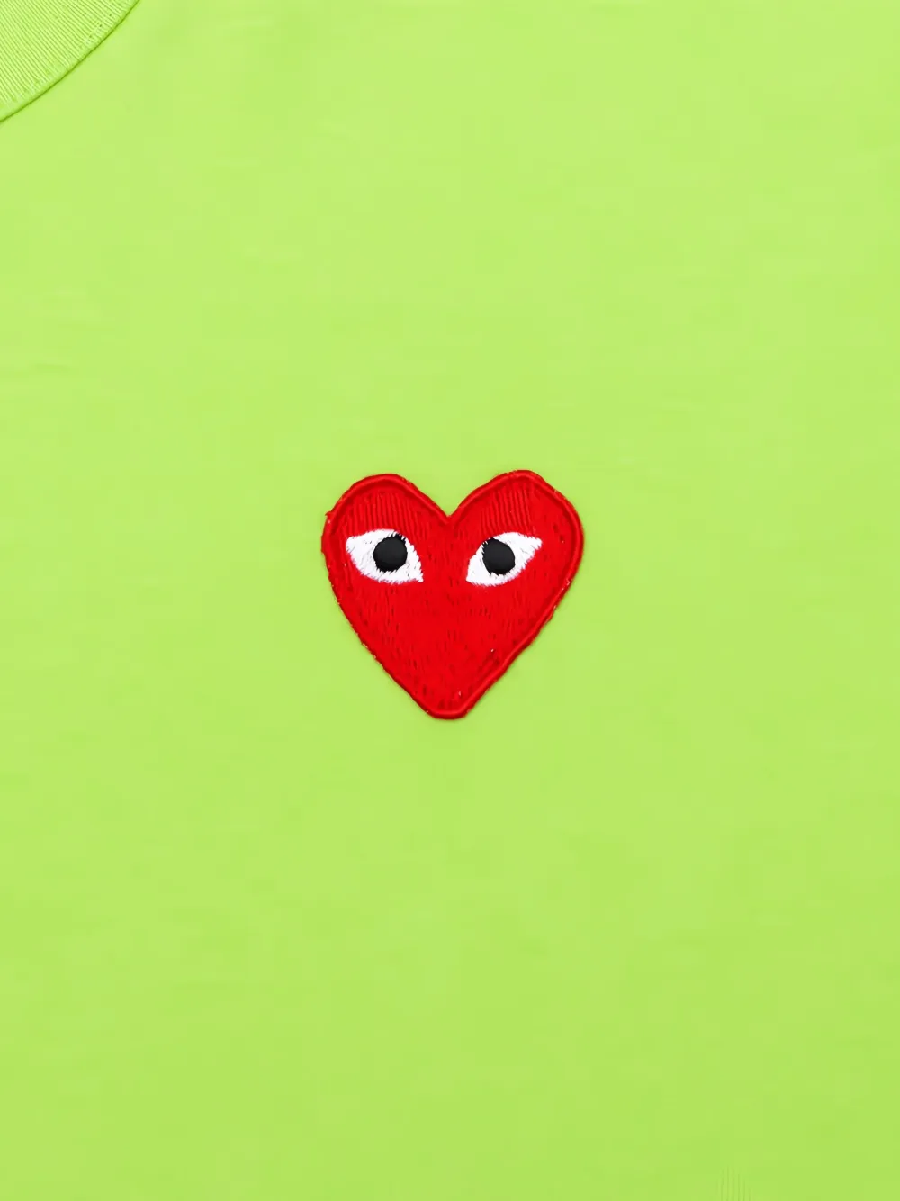 Comme Des Garçons Play T-shirt met hart embleem Groen