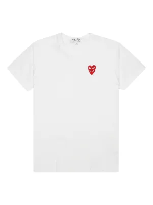 Comme Des Garçons Play ラインストーン Tシャツ | ホワイト | FARFETCH JP