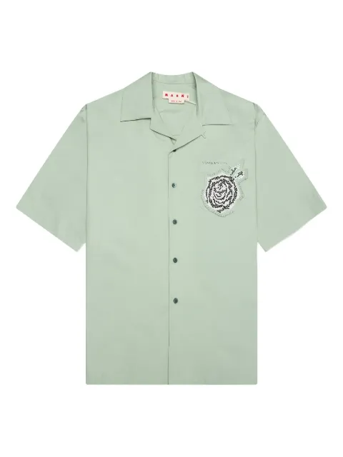 Marni crystal-embellished pocket shirt