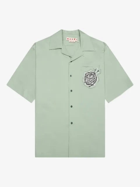 Marni crystal-embellished pocket shirt