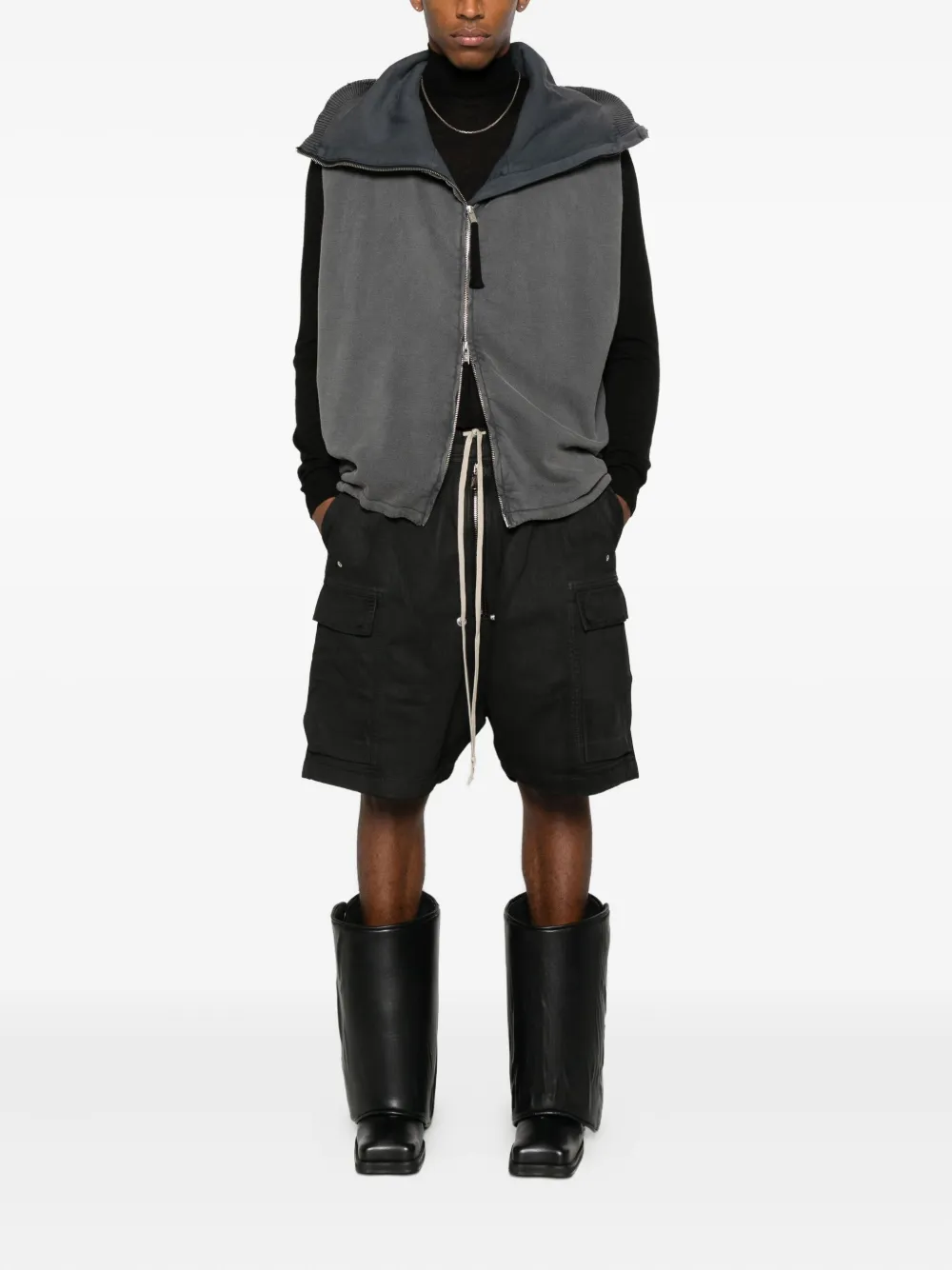 Thom Krom Bodywarmer met capuchon - Grijs