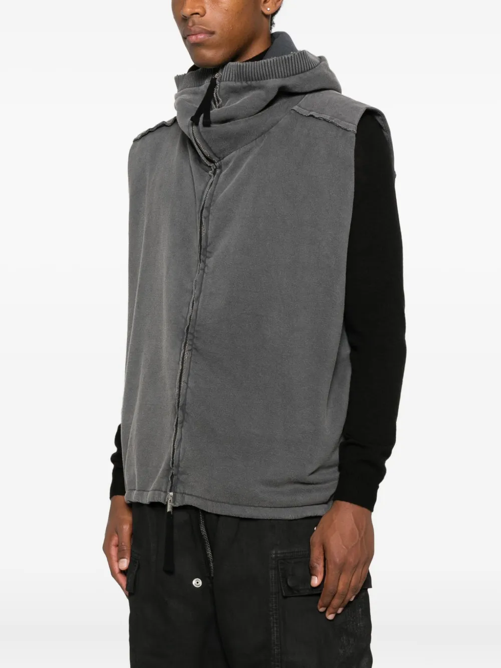 Thom Krom Bodywarmer met capuchon Grijs