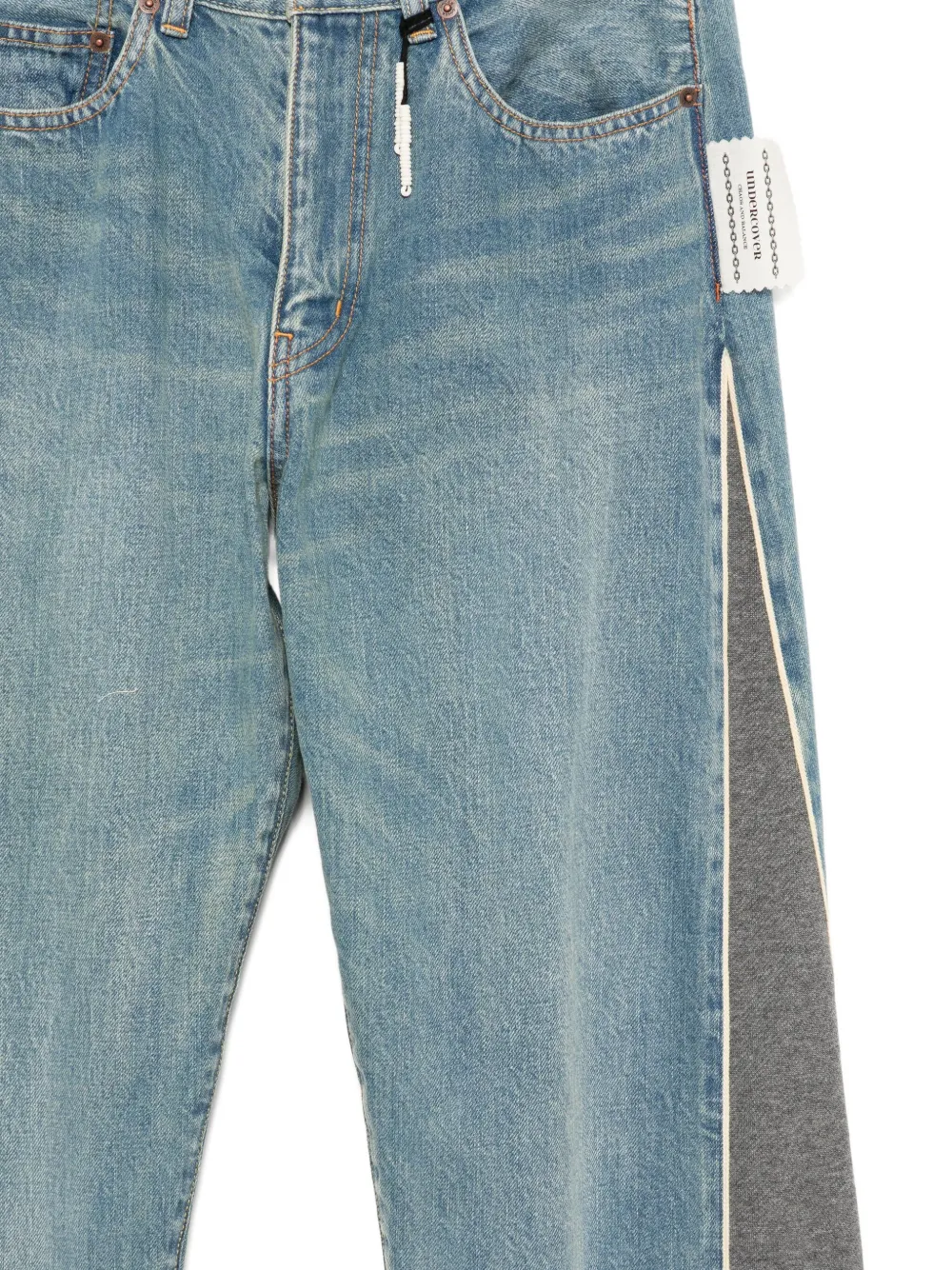 Undercover Jeans met vlakken Blauw
