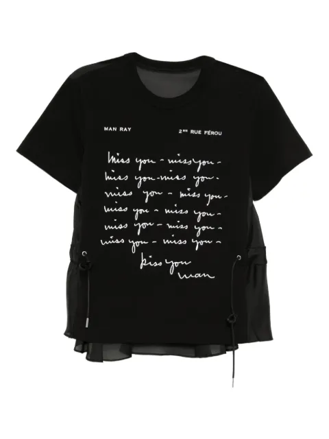 sacai script-printed blouse