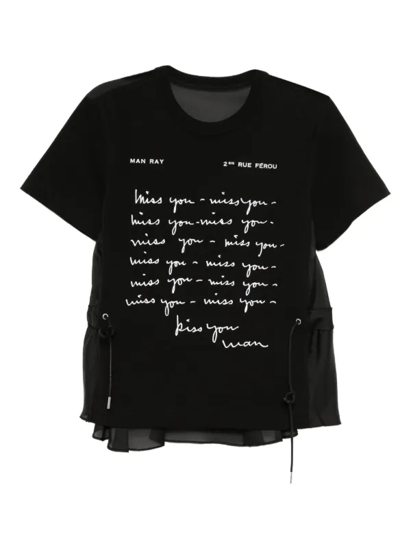 洗練デザインsacai sacai Man Ray Print T-Shirt サカイ マンレイ Man 