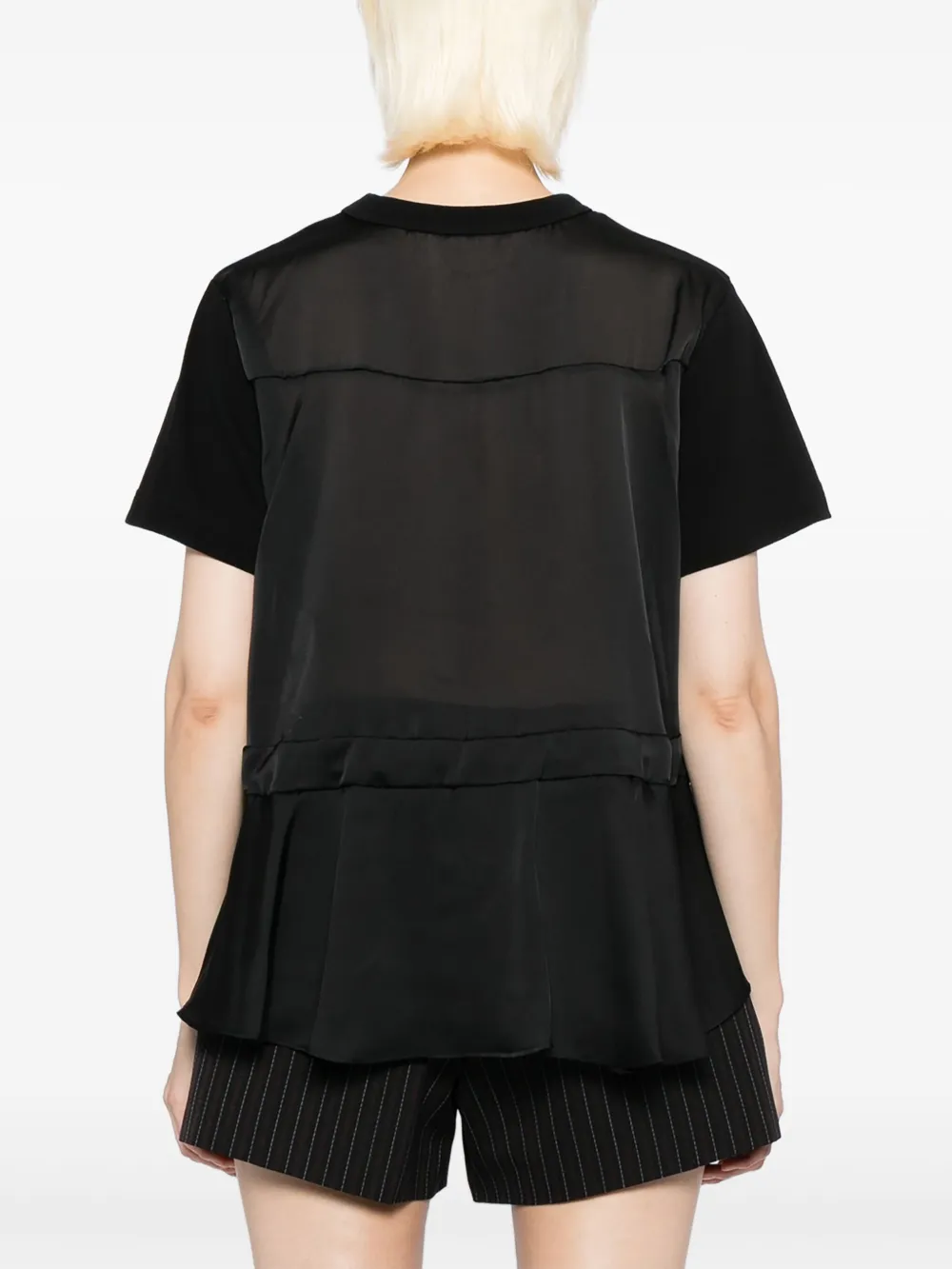 sacai Blouse met script-print Zwart