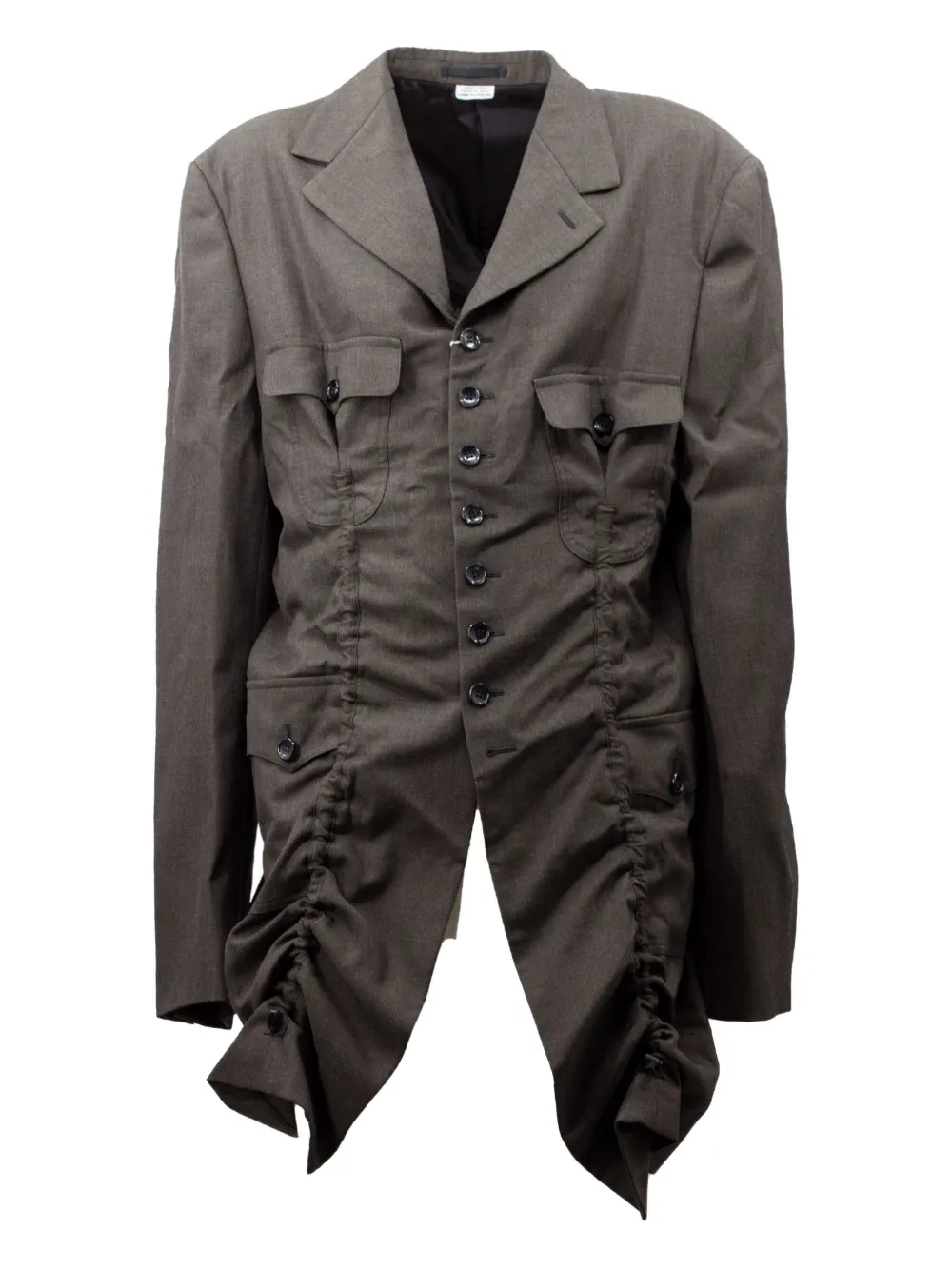 Comme des Garçons Homme Plus ruched jacket | Green | Image 1