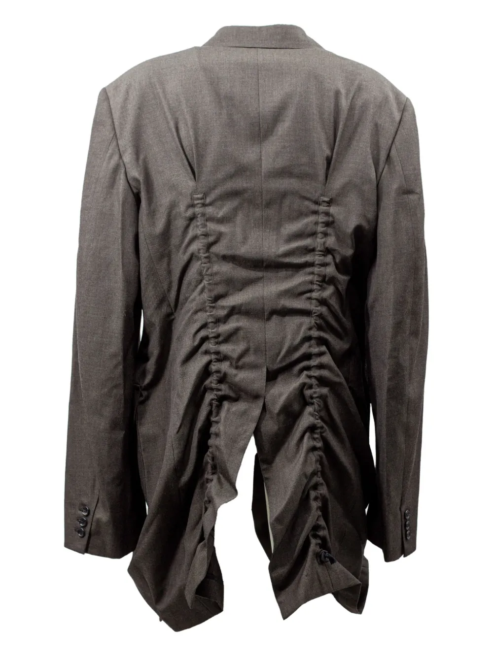 Comme Des Garçons Homme Deux Ruched Jacket In Brown