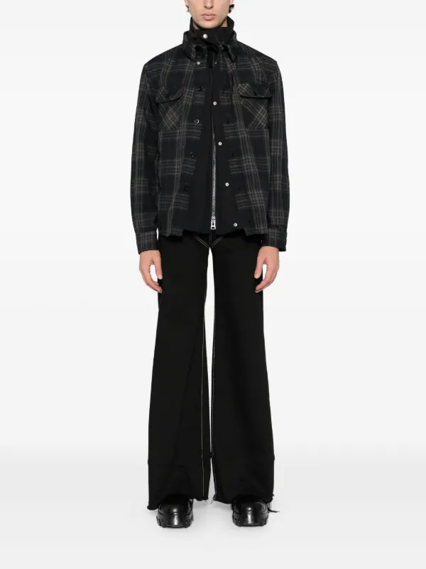 Sacai チェック ジャケット | ブラック | FARFETCH JP