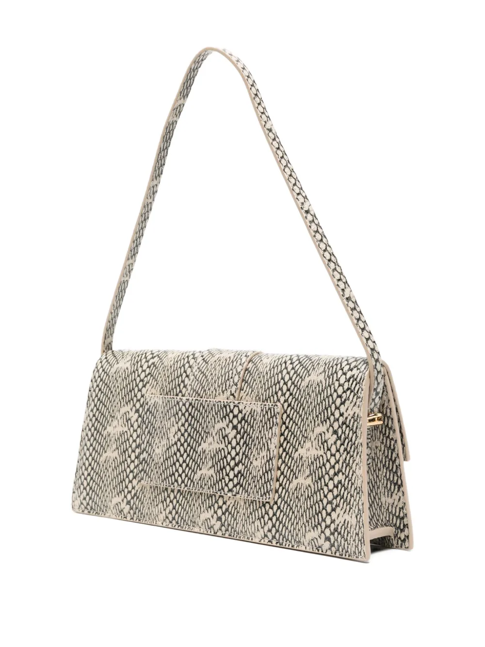 Jacquemus Schoudertas met slangenleer-effect Beige