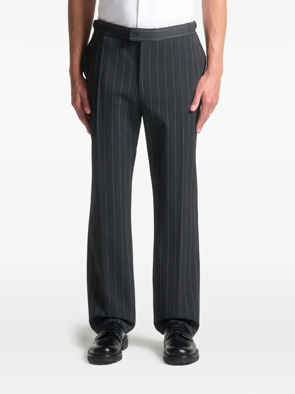 Manière De Voir Joseph pinstripe tailored trousers | Grey | Image 1
