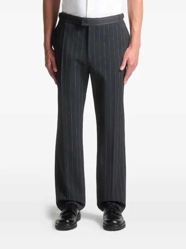 Men's Regular Fit Pinstripe Tailored Pants - Grey - W32