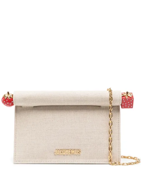 Jacquemus strawberry-detail chain clutch