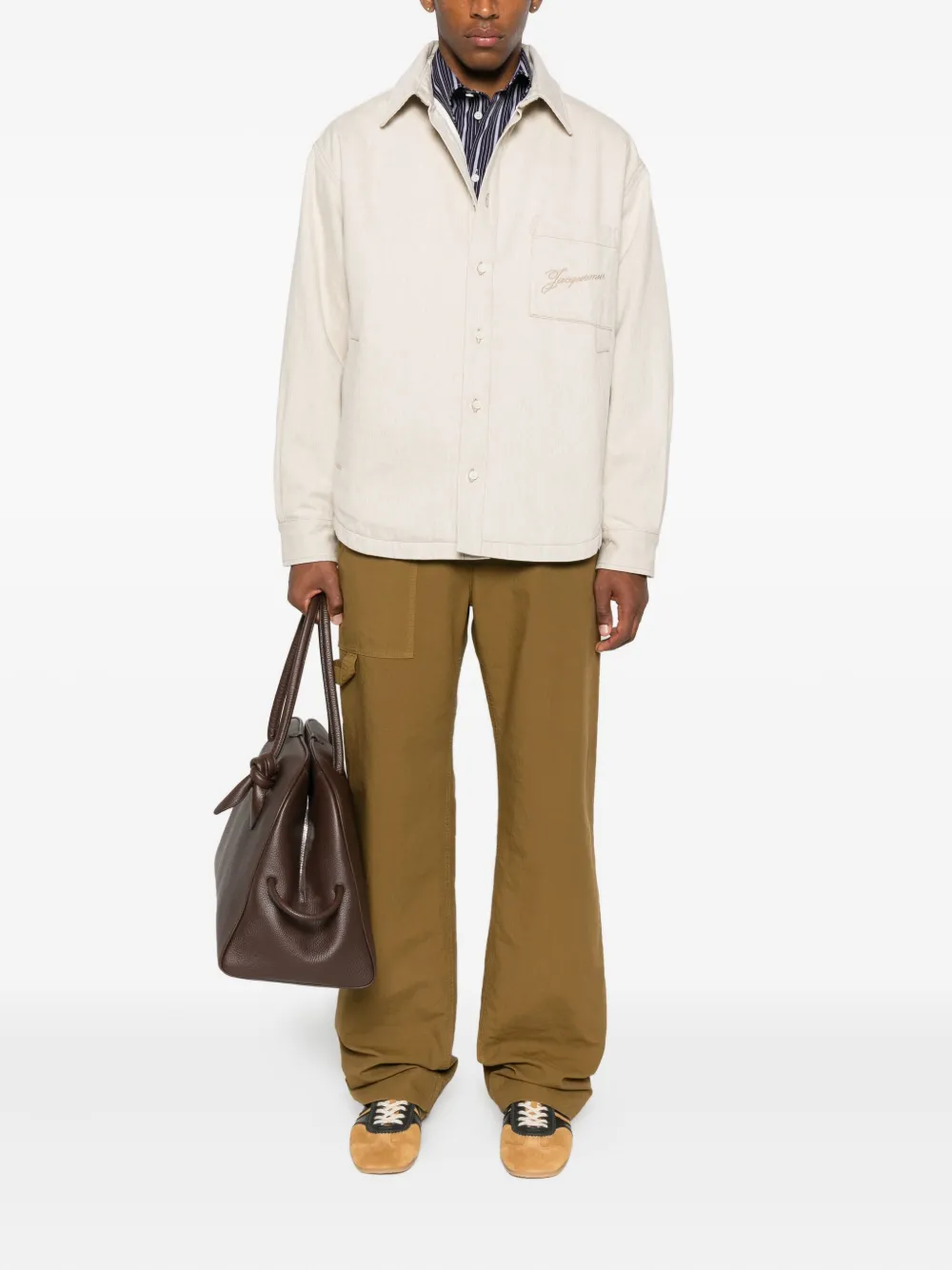 Jacquemus The Boulanger shirtjack met borduurwerk - Beige