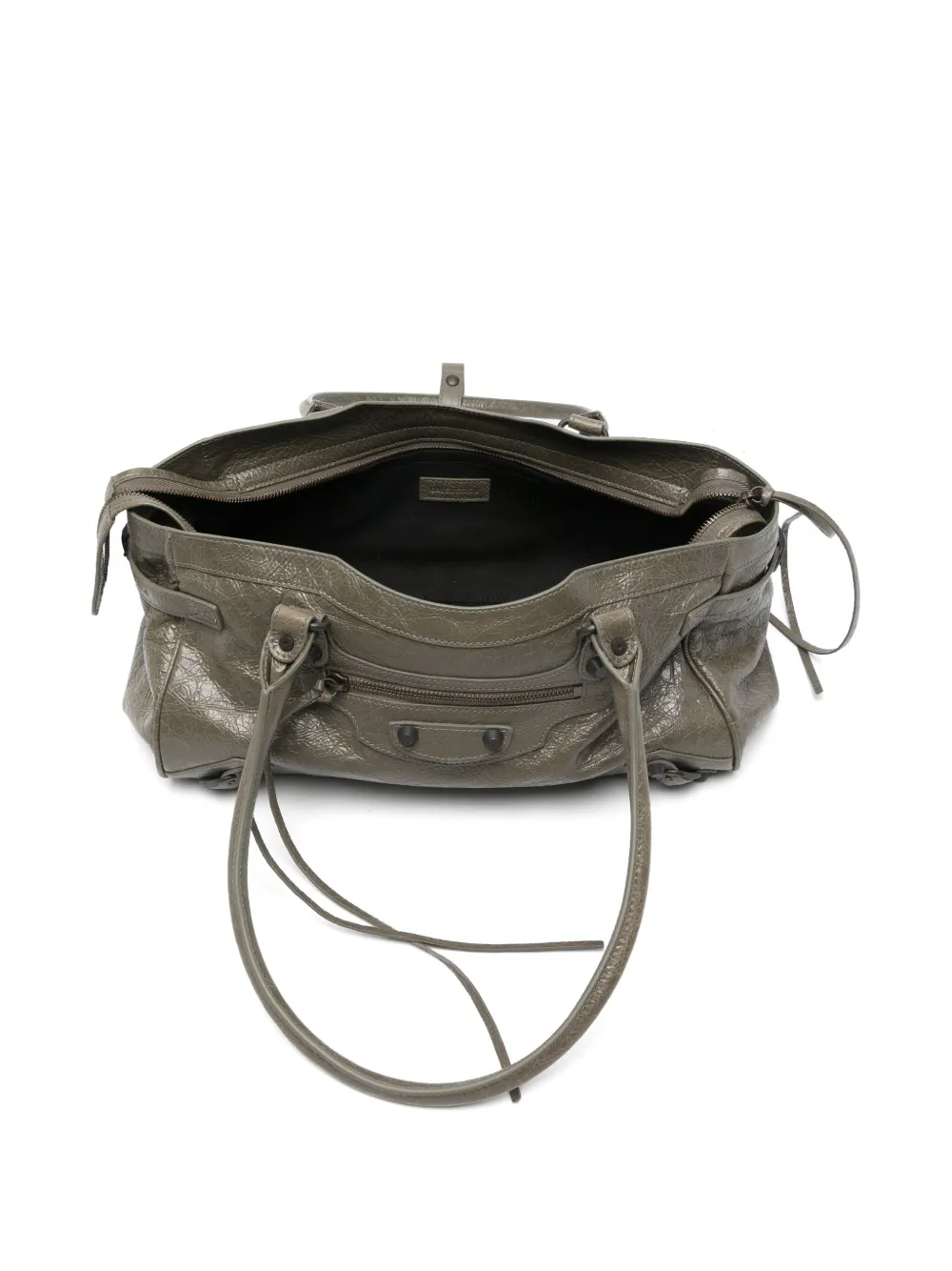 Balenciaga Leren schoudertas met handgreep Groen