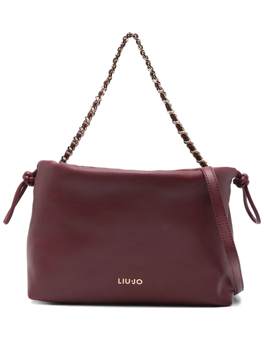 Liu •jo Chain-strap Drawstring Tote Bag In Red