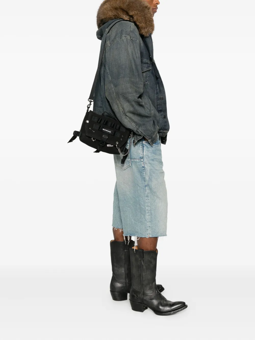 Balenciaga Small Army Shoulder Bag In Black