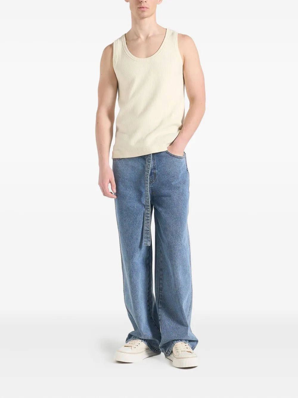 Manière De Voir Justin ribbed cotton vest | Vests & Tank Tops | Image 2