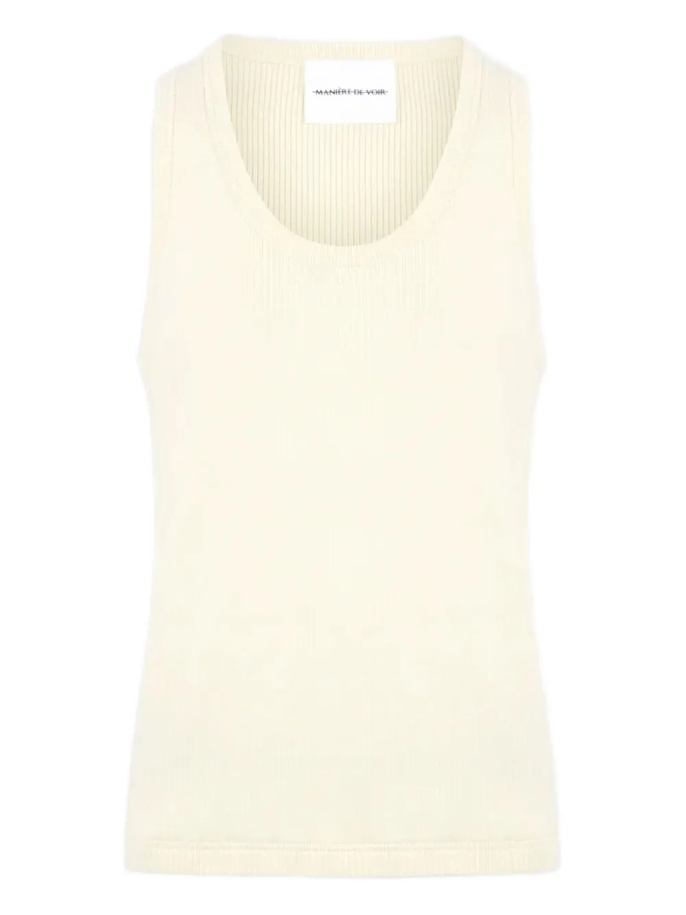 Manière De Voir Justin ribbed cotton vest | Neutrals | Image 1