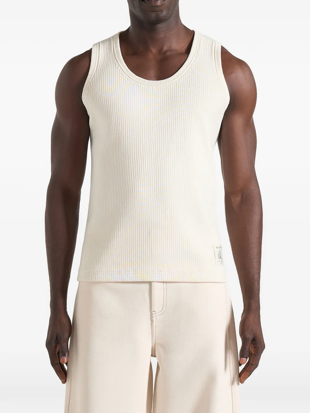 Manière De Voir VS001 in cream ribbed cotton tank top - thumbnail 3 of 5