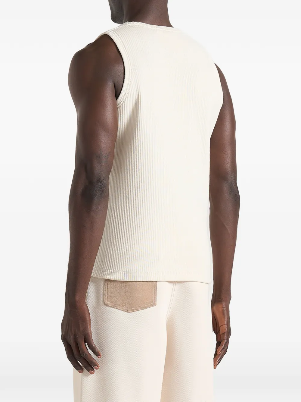 Manière De Voir VS001 in cream ribbed cotton tank top - thumbnail 4 of 5