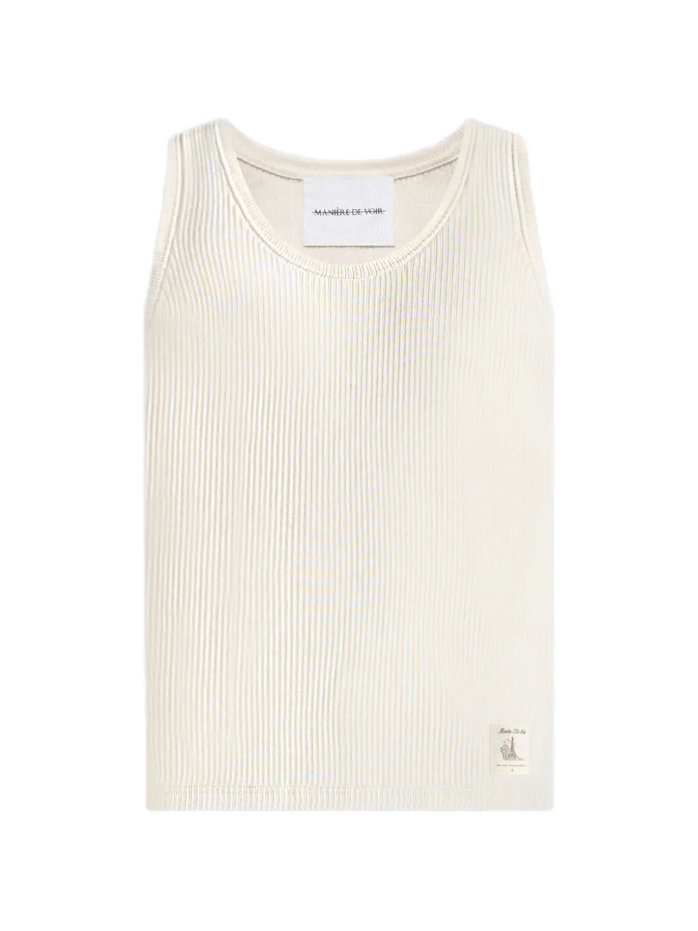 Manière De Voir Justin ribbed cotton vest - Toni neutri