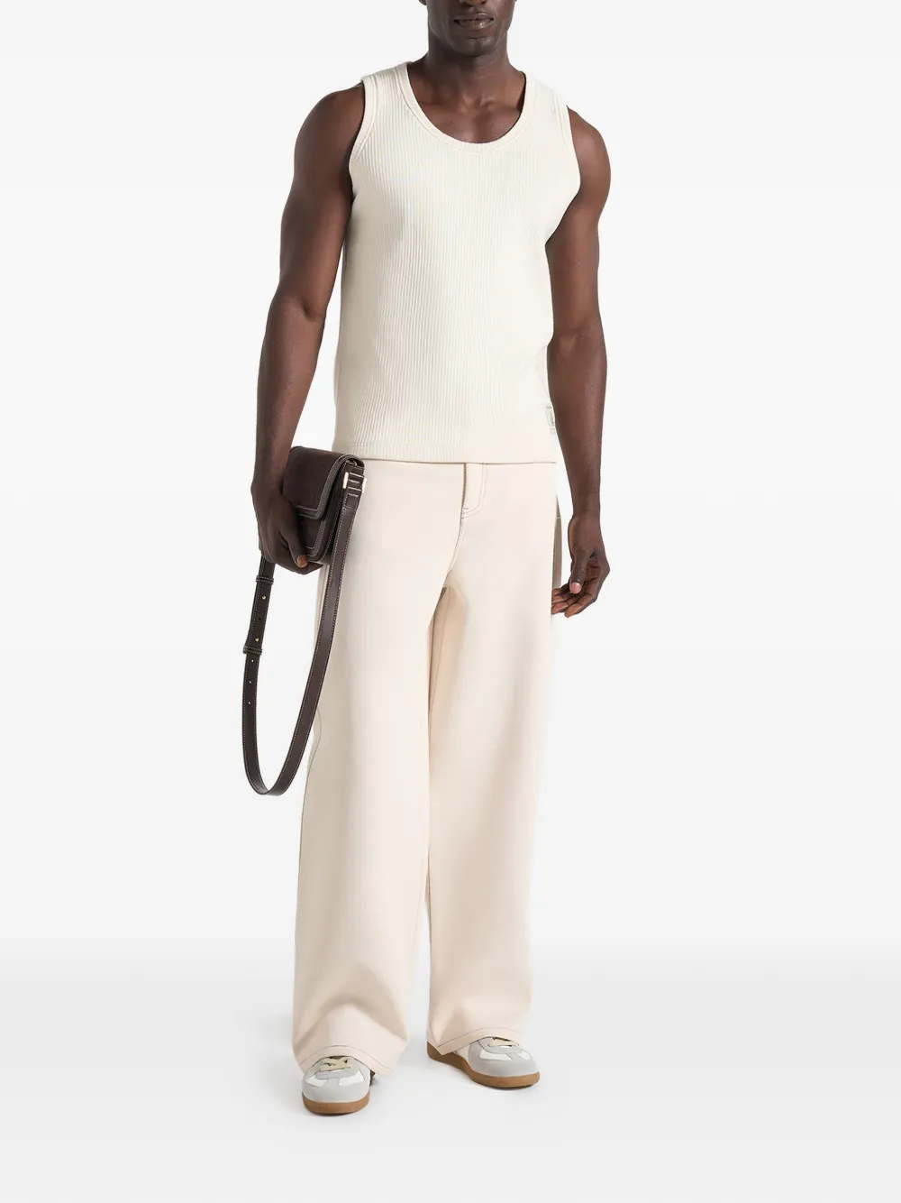 Manière De Voir VS001 in cream ribbed cotton tank top - thumbnail 2 of 5