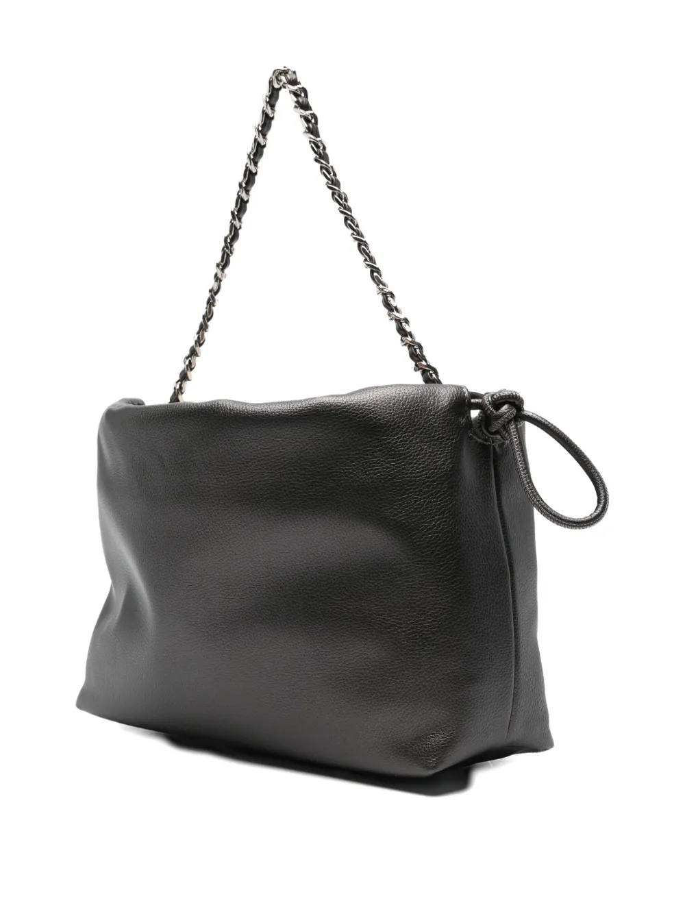 Liu •jo Chain-strap Leather Tote Bag In Black
