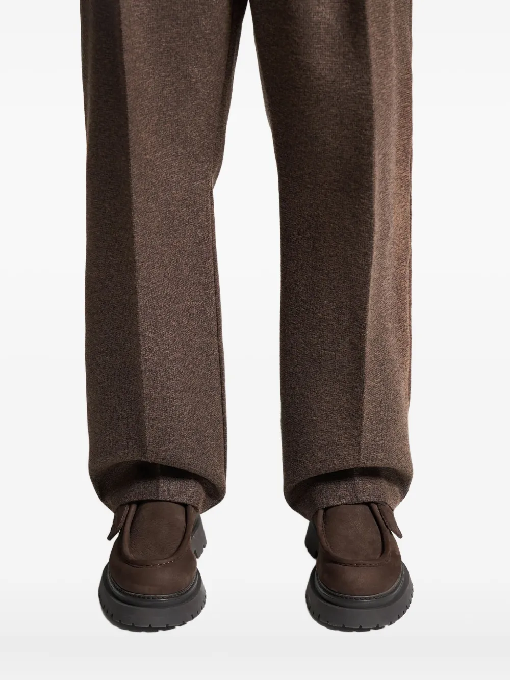 Manière De Voir L'Atelier nubuck leren schoenen met chunky zool Bruin