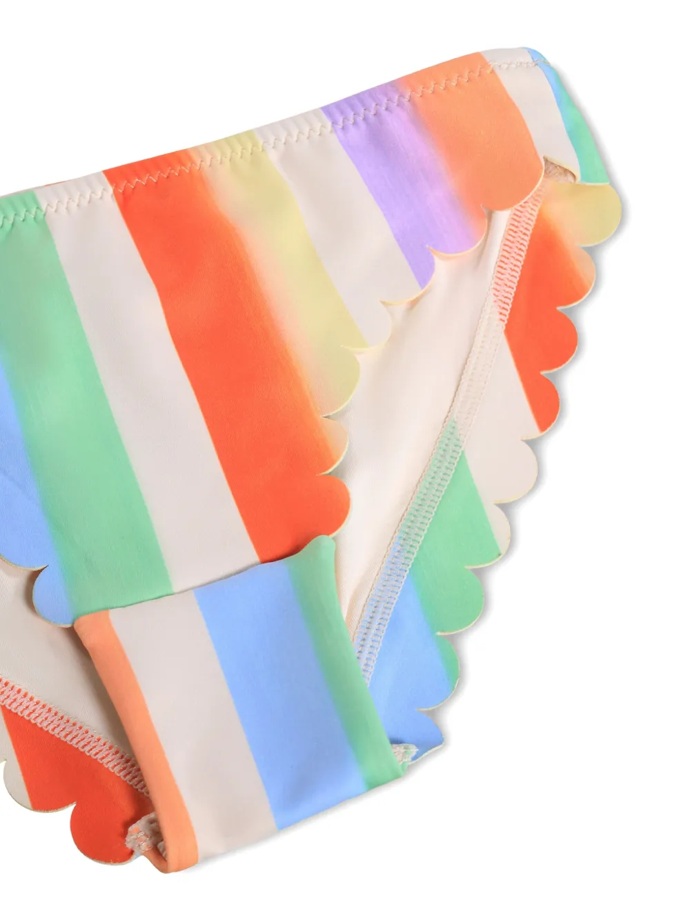 Molo Nolina bikini met gewelfde afwerking en regenboogstreep Beige