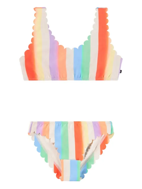 Molo bikini Nolina a rayas con borde festoneado