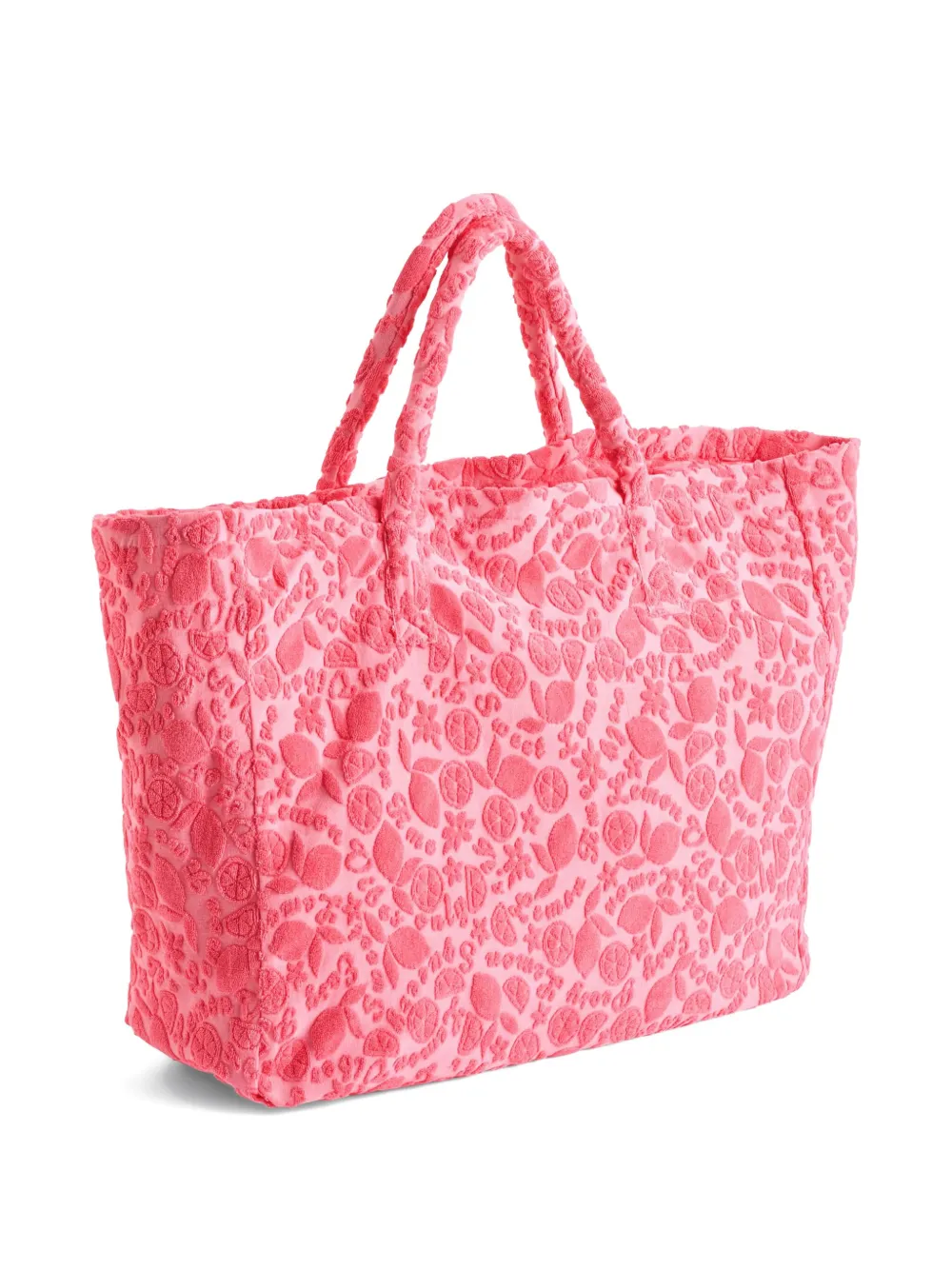 Molo Handdoek tas met citroen patroon - Roze