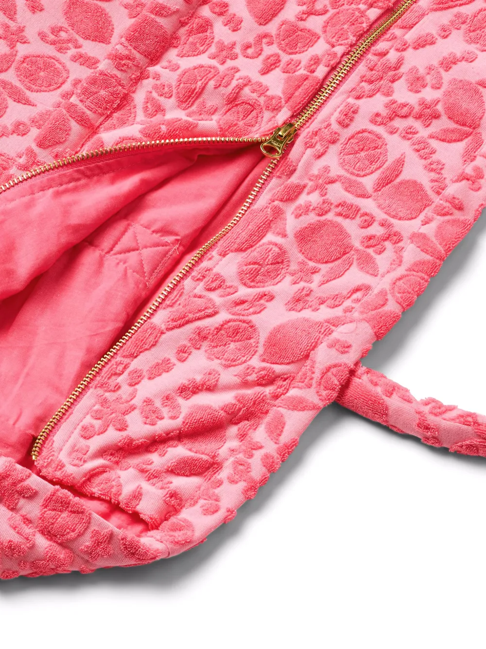 Molo Handdoek tas met citroen patroon Roze