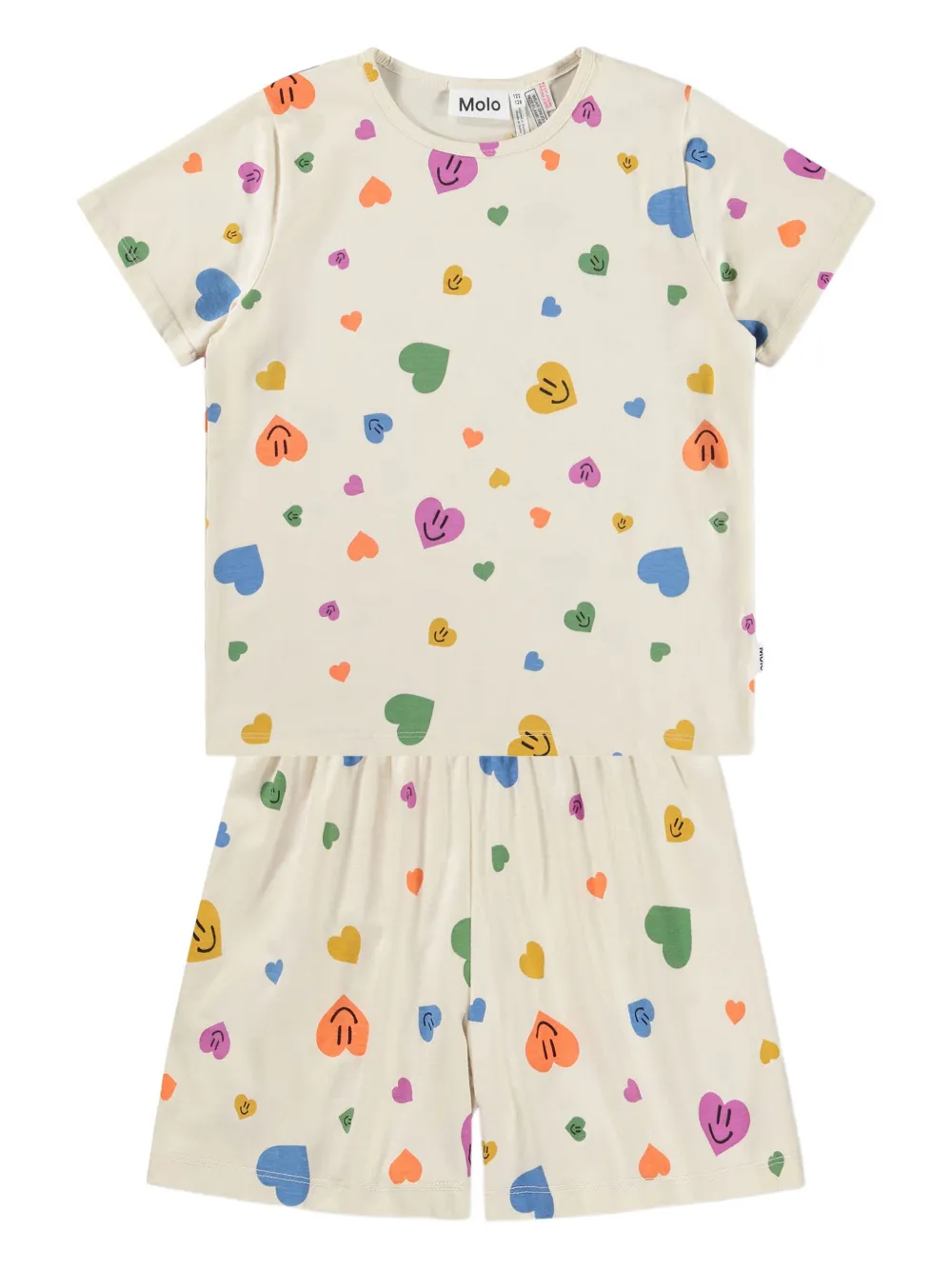 Molo Luvis heart-print smiley-face pyjamas | Image 1