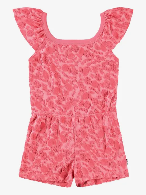 Molo lemon-print ruffled jumpsuit