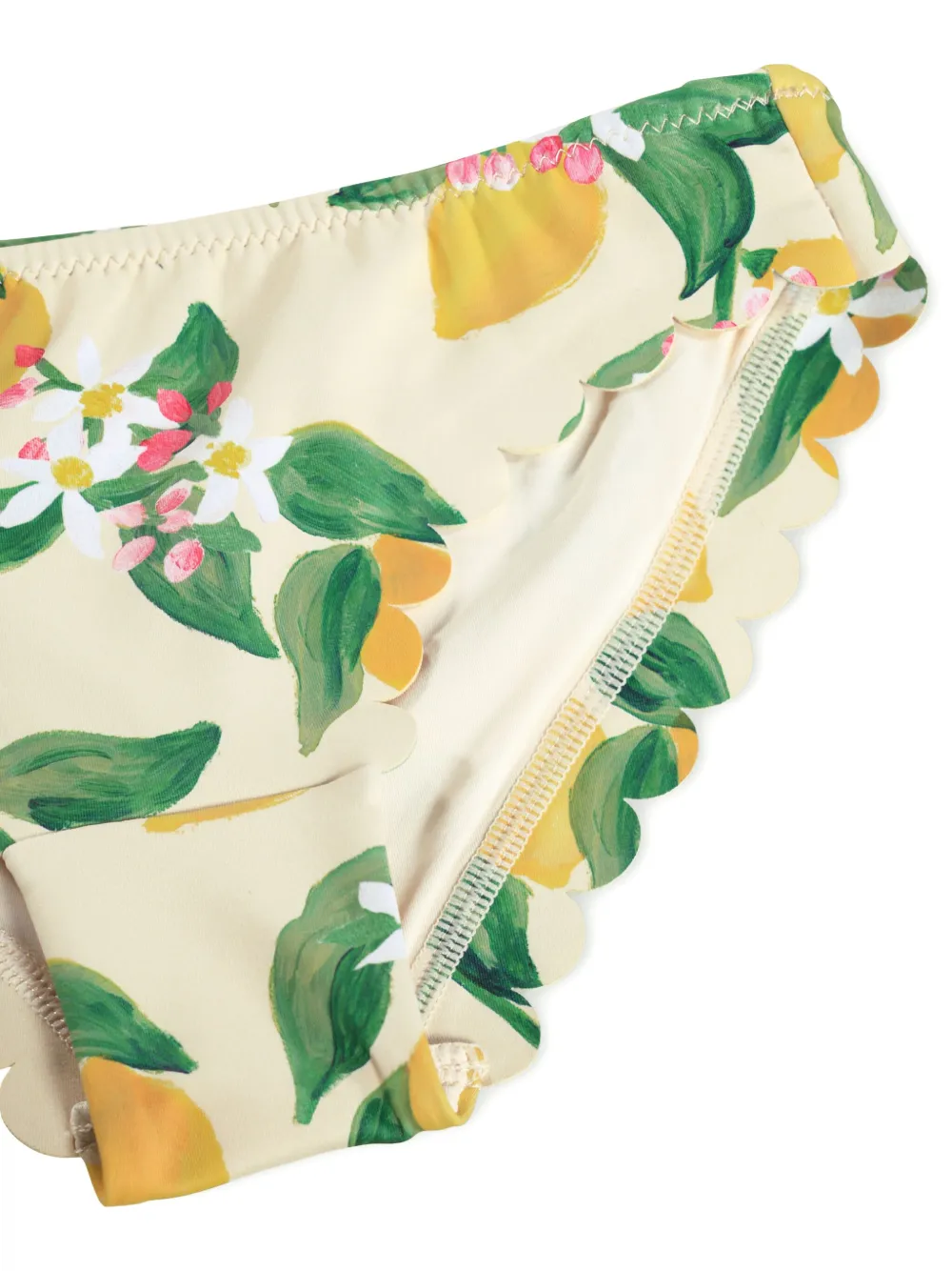 Molo Nolina bikini met citroenprint en gewelfde afwerking Beige