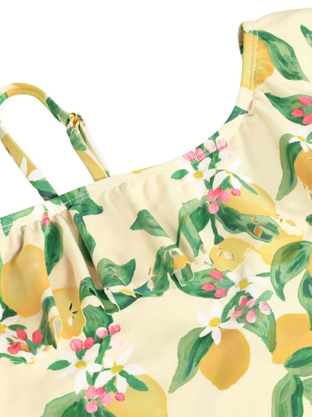 Molo Net badpak met citroenprint en ruches Beige