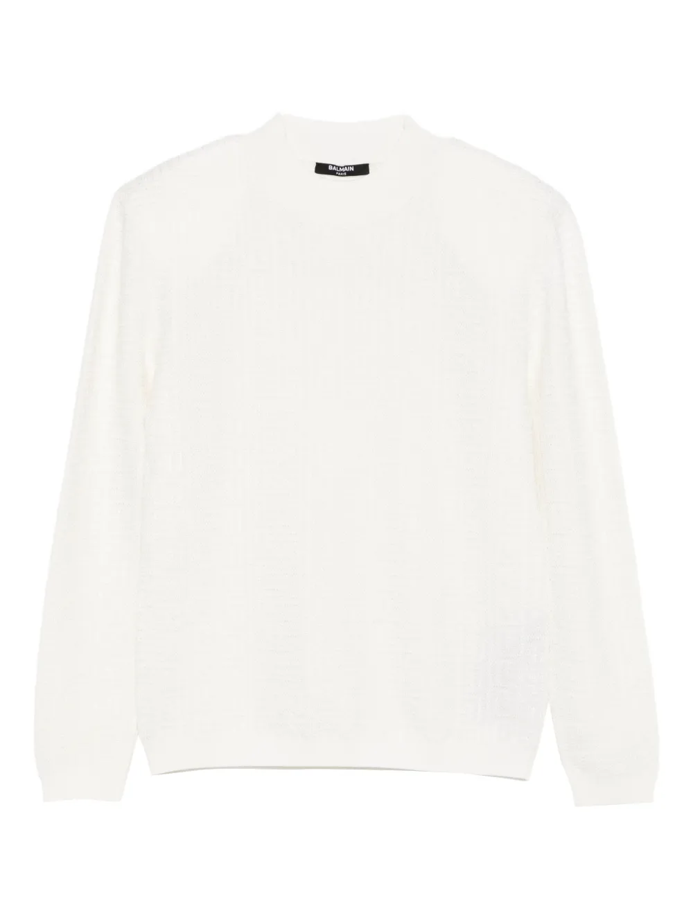 Balmain Kids jacquard sweater - Bianco