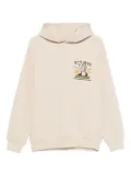 Emporio Armani graphic-print hoodie - Neutrals
