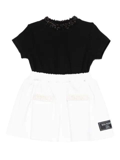 Balmain Kids Jurk met kralendetail