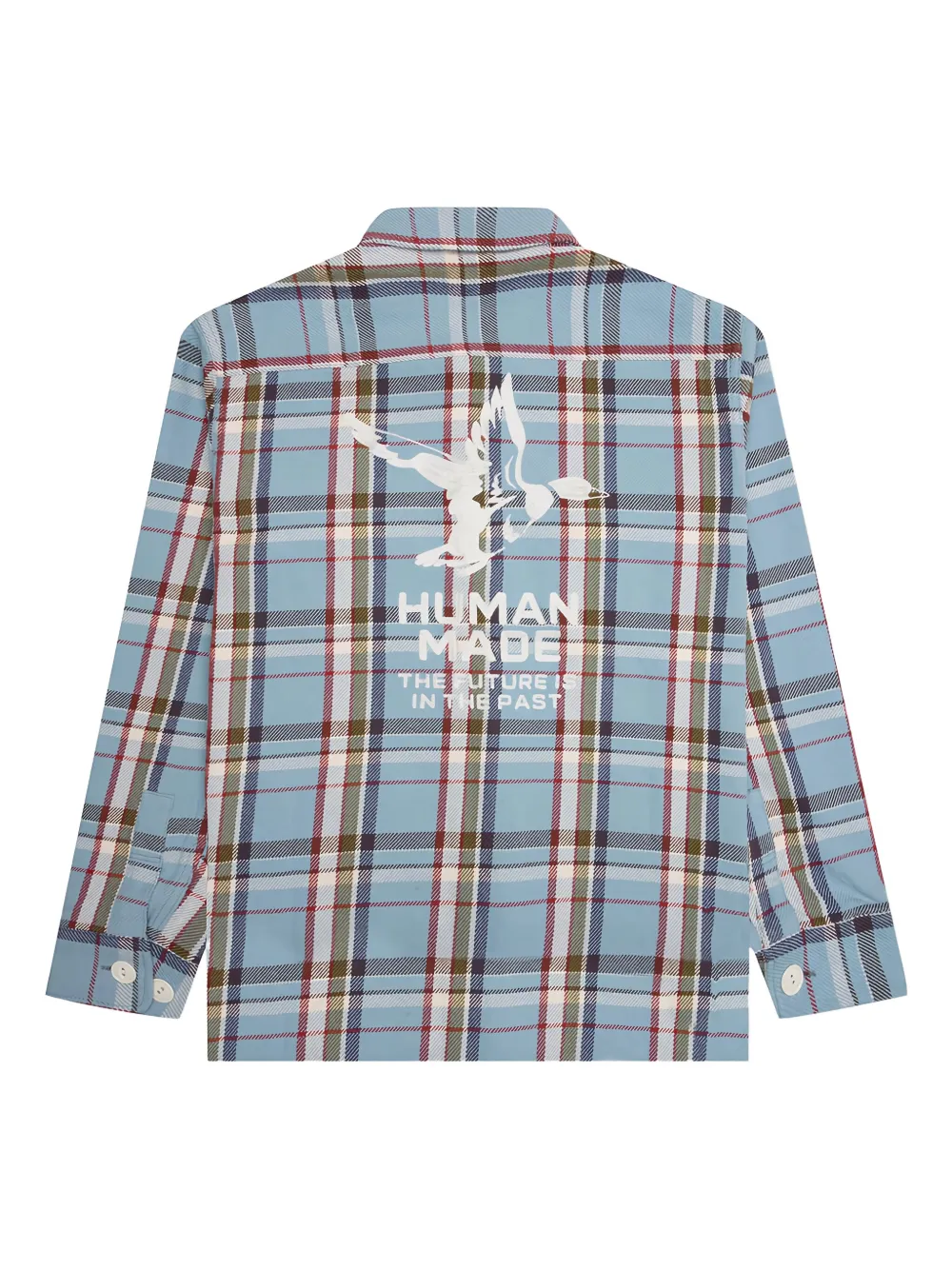 Human Made plaid heart-button shirt - Blauw