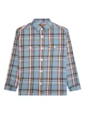 Human Made plaid heart-button shirt - Blue