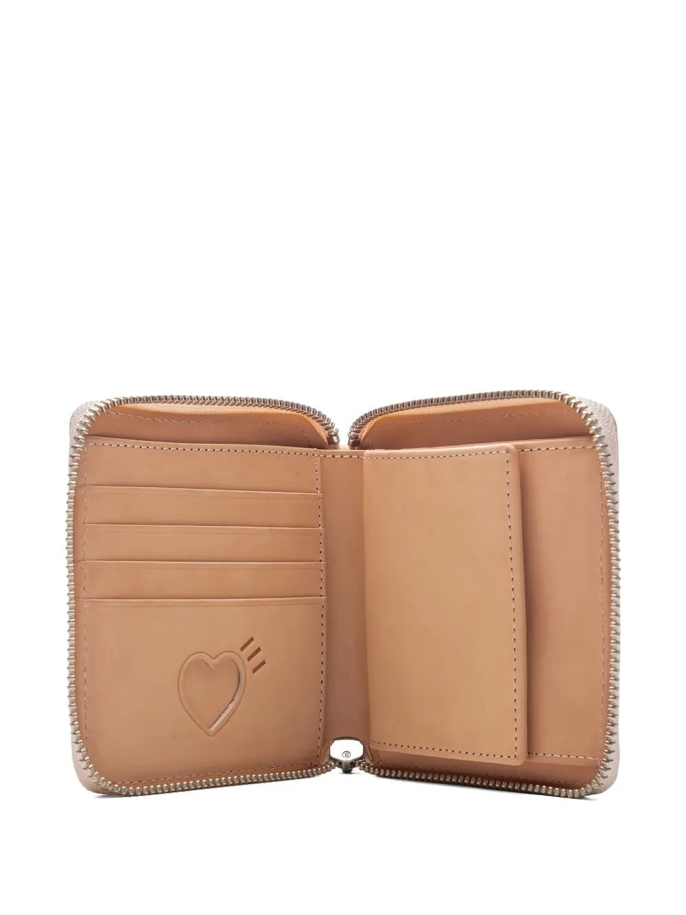 Human Made Heart-motif Zip-around Wallet In Nude