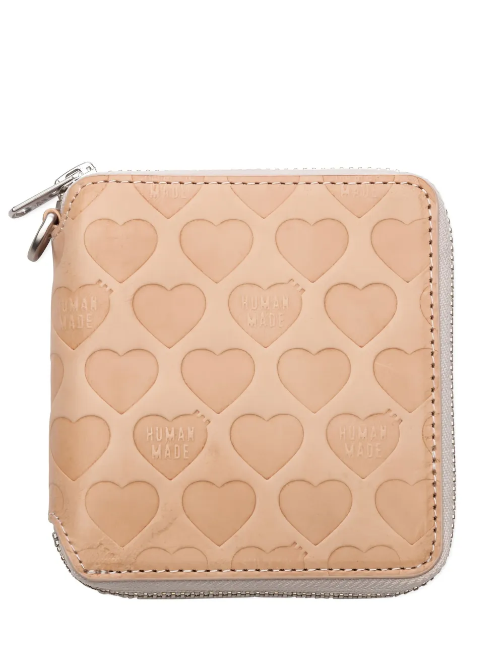 Human Made heart-motif zip-around wallet | Neutrals | Image 1